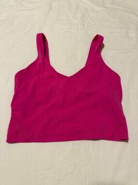 Hot pink Lululemon Crop Tank